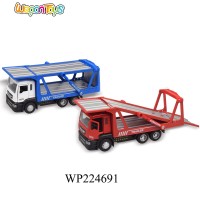 high-end pull back 1:50 scale toy trucks open door musical die cast trailer truck with light