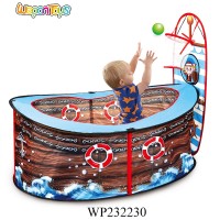 high-end sport activity indoor and outdoor play camping tent kids pirate tent with basketball