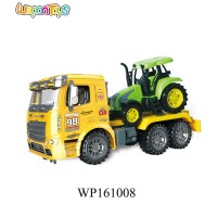 wholesale plastic mini friction farm truck concrete pump truck model toys for kids