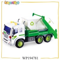 1:16 scale friction kids toy truck with music and light plastic garbage truck toy for sale